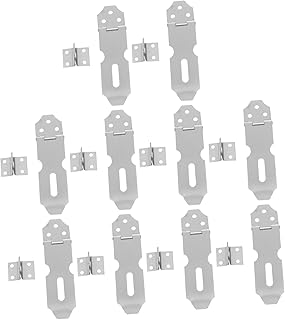NOGRAX 10pcs Lock Locks for Doors Menclothing Padlock Door Gate Bolt Lock Locking Gate Hasp Stainless Steel Padlock Hasp Door Hasp Safety Door Buckle Door Gate Lock Hasp Silver Heavy Hasp Latch