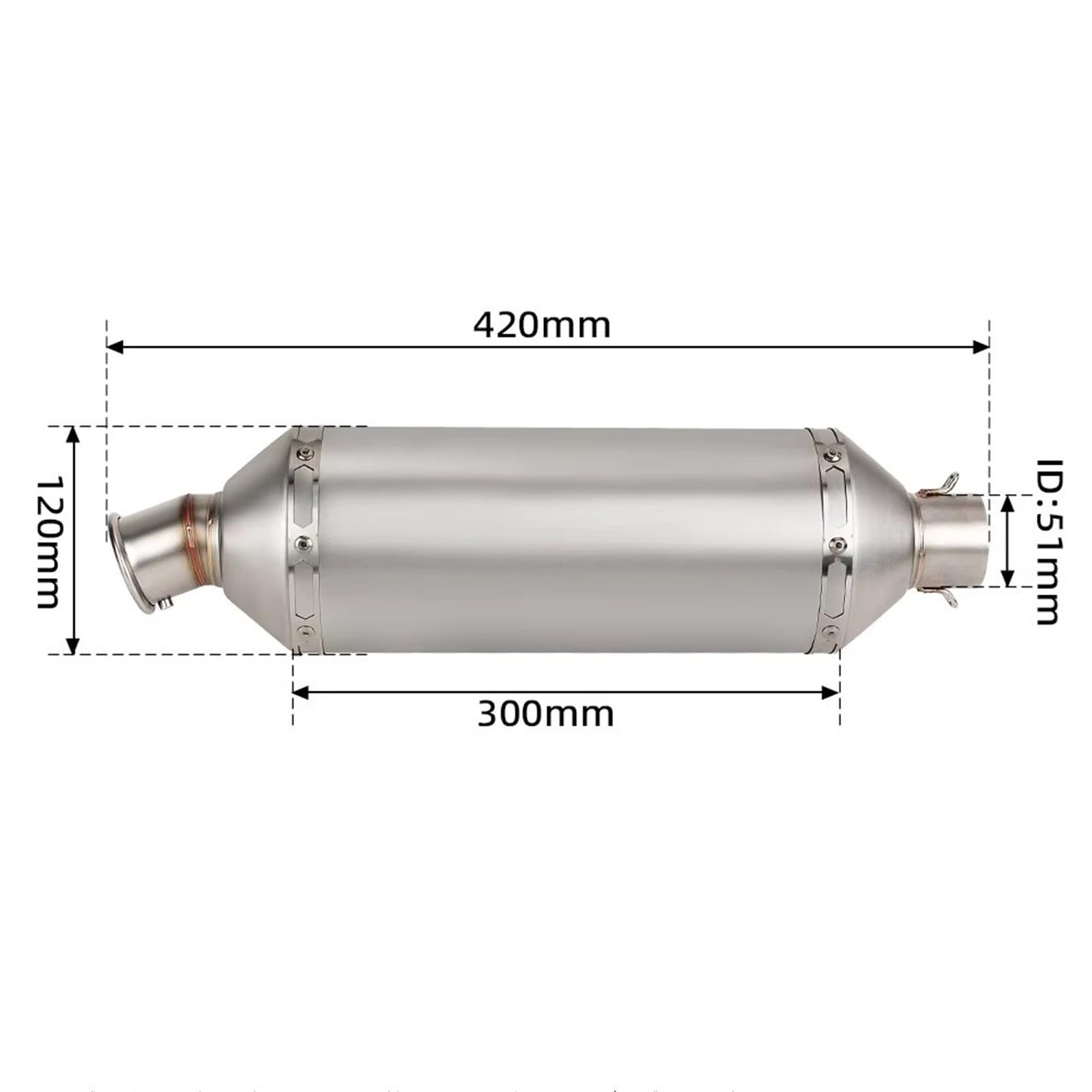 Terminale Scarico Compatibile Con Yamaha T700 Per TENERE 700 2019-2025 Silenziatore Per Tubo Centrale Di Scarico Per Moto Con DB Killer