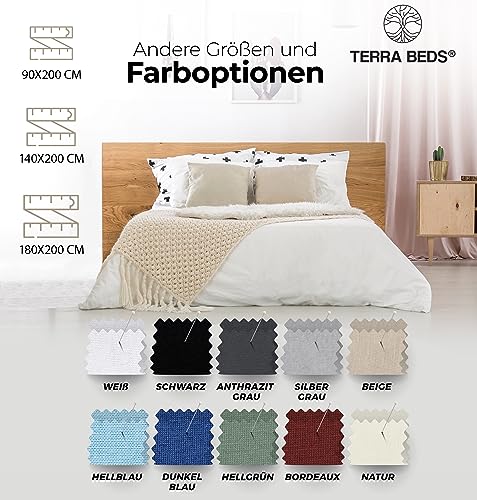 Terra Beds Jersey Spannbettlaken 140x200cm Baumwolle für Matratzen bis 25cm – Ansicht 7