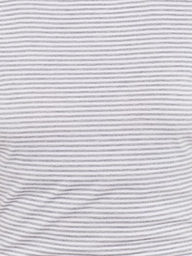 Image of Miss Chase Women's Grey and White Round Neck Half Sleeves Striped Mini Bodycon Dress
