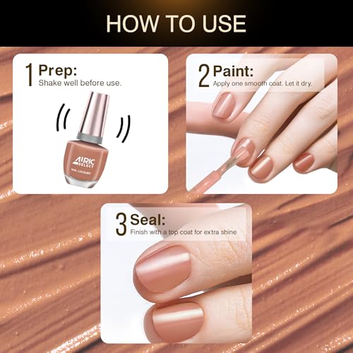 Image of Nail Lacquer | Caramel Sip, 15 ml | Versatile | Long Wear | Dazzle Shine | High-Shine Finish | Rich, Pigmented Colors | Quick-Drying