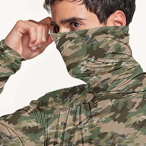 Men Lightweight Breathable UPF 50+ Hoodies Sun Protection UV Long Sleeve Shirts with Hooded Outdoor Rash Guard3