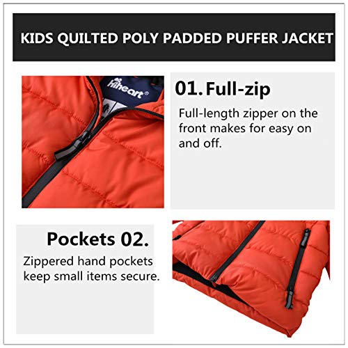 Hiheart Boys Girls Thick Padded Winter Coat Warm Hooded Jacket4