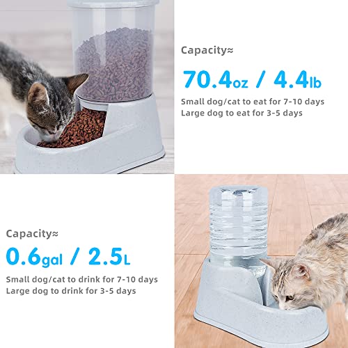 Noodoky Automatic Cat feeders and 2.5L Waterer, Auto Gravity Water and Food Dispenser for Small Medium Cat Dog, Pet… - Image 3
