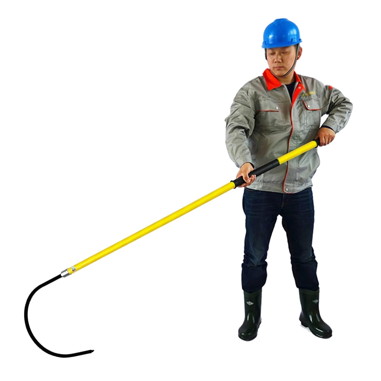 GTHTUHFD High-Voltage Insulated Rescue Hook, 1 M, 1.5 M, 2 M, 3 M Long, 10 Kv, 40 Kv, 110 Kv, 220 Kv High-Voltage Rescue Rod Set, Commercial Rescue Rod For Electric Shocks,Yellow-1m/39.4in/3.3ft