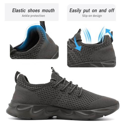 Image of DLWKIPV Womens Walking Shoes Slip On Sneakers Tennis Shoes Running Sport Workout Gym Shoes Athletic Non Slip Lightweight Breathable Fashion Casual Shoes for Travel Work