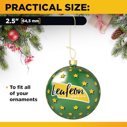 Leafeon 50 Pack Christmas Ornament Hooks β Essential Christmas Ornament Hangers β Great Ornament Hooks for Tree Decoration (Gold) - Image 2