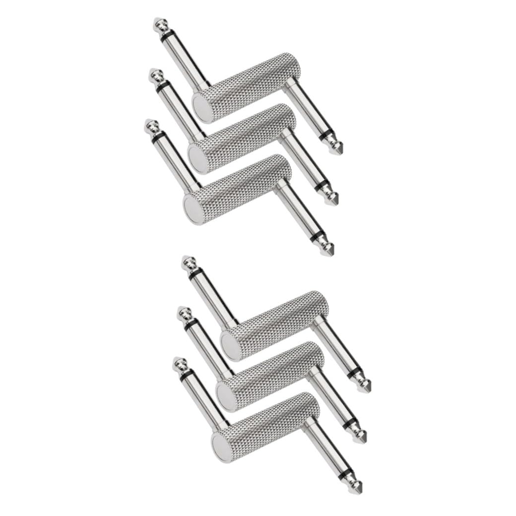 NUOBESTY 2 Set Connettori Audio Per Effetto Chitarra Adattatore Doppio Maschio Compatibile Con Pedaliera E Dispositivi Musicali 3 Pezzi*2
