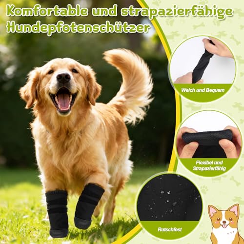 1 Paar Hundesocken Pfotenschutz, Dog Paws Recovery Shoe, Hundeschuhe Anti Rutsch, Pfotenschutz bei Hundeverletzung, Atmungsaktiv Weich,Hund Pfotenschutz Fußabdeckung für Pet Verletzung Recovery