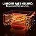 PYY Indoor Electric Pizza Oven - Countertop Pizza Maker Machine Commercial Stainless Steel With Crumb Tray for Home 12in