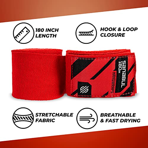 Image of Sanabul Elastic 180 inch Boxing Hand Wraps for Boxing Gloves Muay Thai Kickboxing MMA Wraps for Men & Women