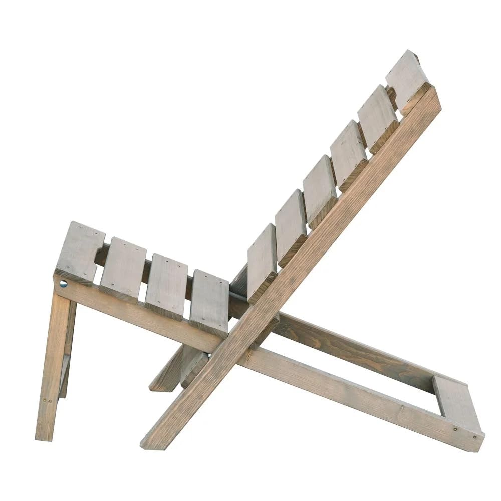 ITA Set di 2 sedie da giardino pieghevoli grigie in legno - Sedie in legno per giardino, balcone, terrazza - Salvaspazio, pieghevole, resistente alle intemperie, legno naturale, compatte, Made in EU