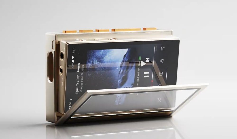 Étui style cassette pour le FiiO M21 DAP (Titanium Gold)