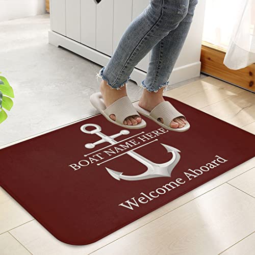 Tapete personalizado bienvenida náutica anclas 61x40 cm miniatura 5