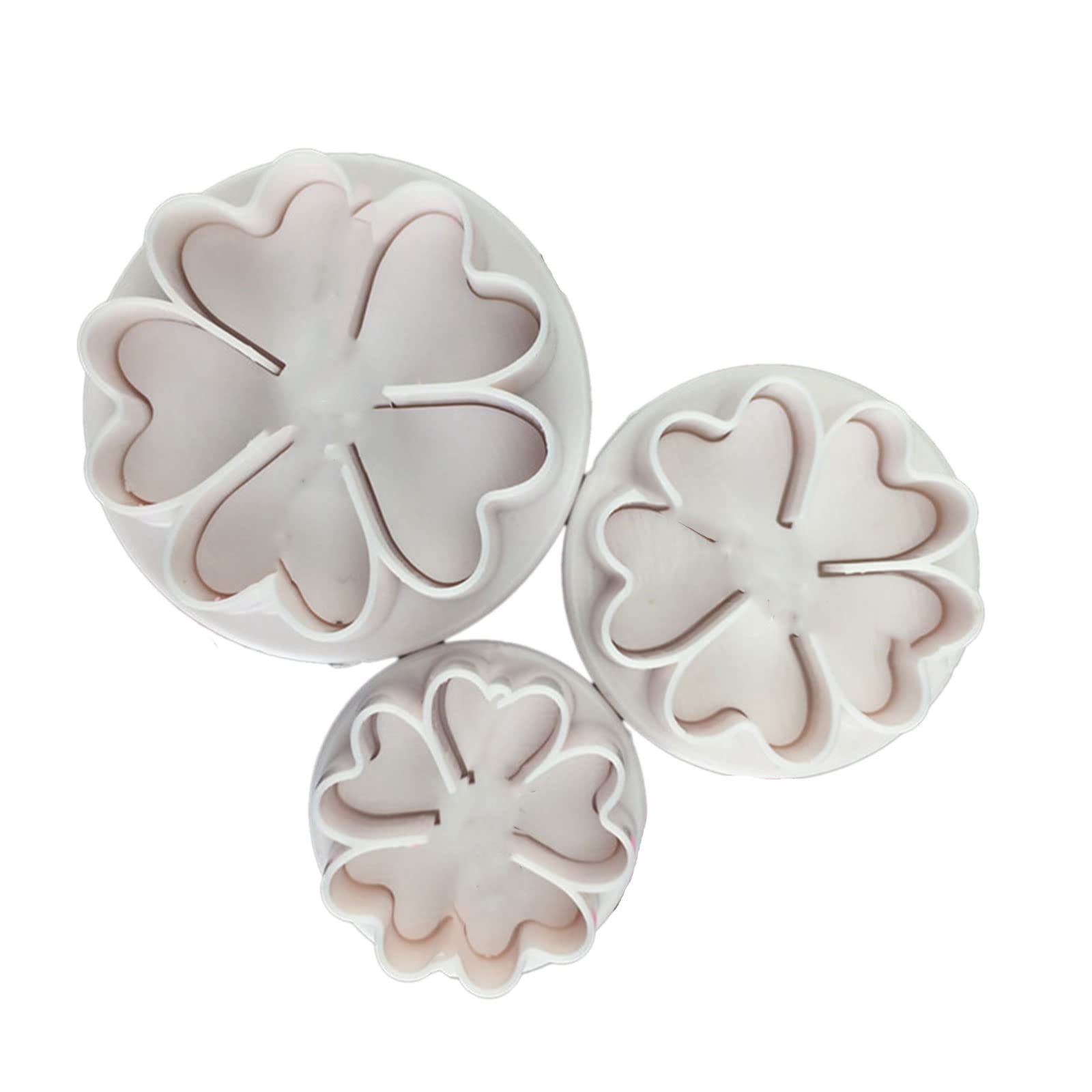 Lerpwige Set Of 3 Cookie Cookie Biscuit Stamper Flower Shaped 3 Styles For Children Baking Gadgets Molds