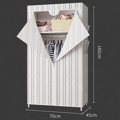 Stoff-Kleiderschrank, Segeltuch-Kleiderschrank, tragbarer Kleiderschrank, Kleideraufbewahrungsschrank, Kleideraufbewahrung, Organizer mit Kleiderstange, Stoffschrank für Kleidung, Taschen, Spielzeug