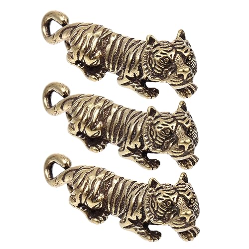 Figurines de tigre en cuivre massif pour un decor de bureau retro et elegant
