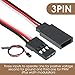 3-Pin RC Extension Cable Extension Cord Male to Famale Lead Extending Wire Set for Servo RC Planes Aircrafts and Cars System 5 Sizes 20PCS