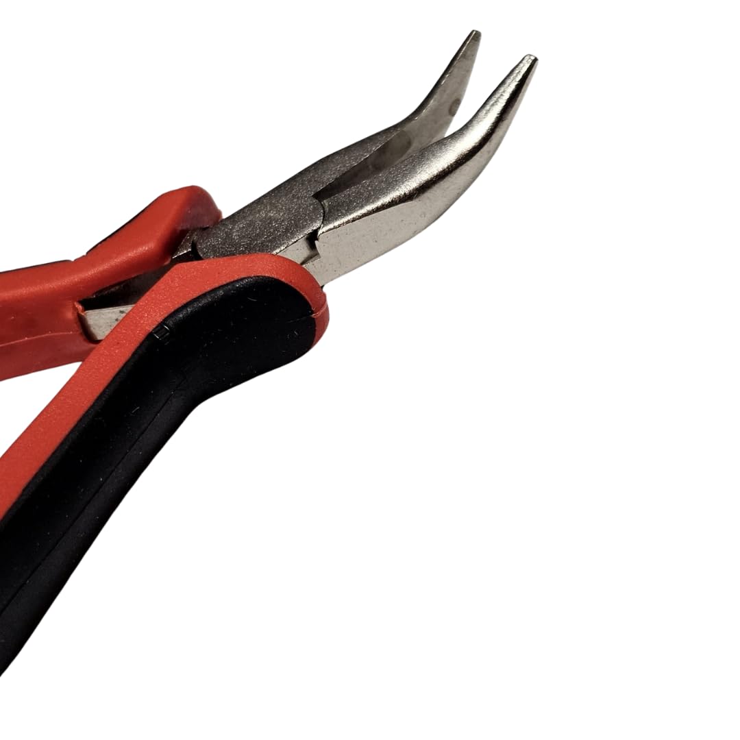 Mr.Gadget's Solutions Mini Bent Nose Plier, Professional Bent Chain Nose Pliers for Beading Jewelry Making, and Crafts - Image 4