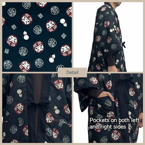 Edoten Japanese pattern Hanten Reversible Hand-wash is no problem Polyester Men's One-size-fits-all4