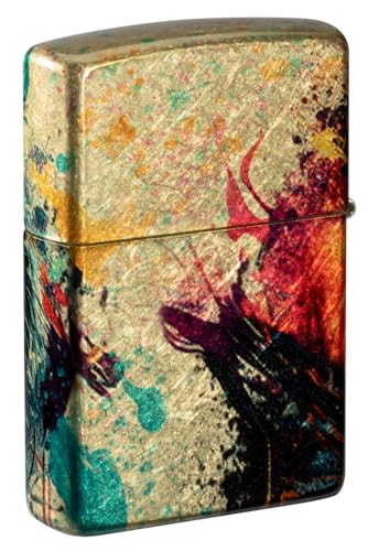 Encendedor Zippo Painted Tiger Diseño Latón Mate miniatura 2
