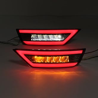 Dreamseek LED Reflector Rear Bumper Tail Light for Ford EcoSport 2013-2022 Driving Brake Reverse Taillight w/Dynamic Sequential Turn Signal Lamp(Smoke Lens)