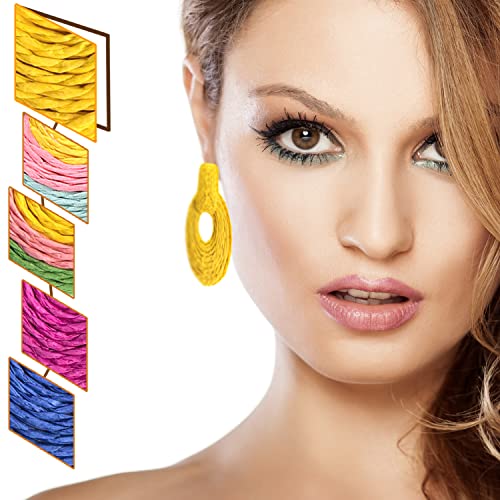 Orecchini in stile boho, Orecchini in rafia