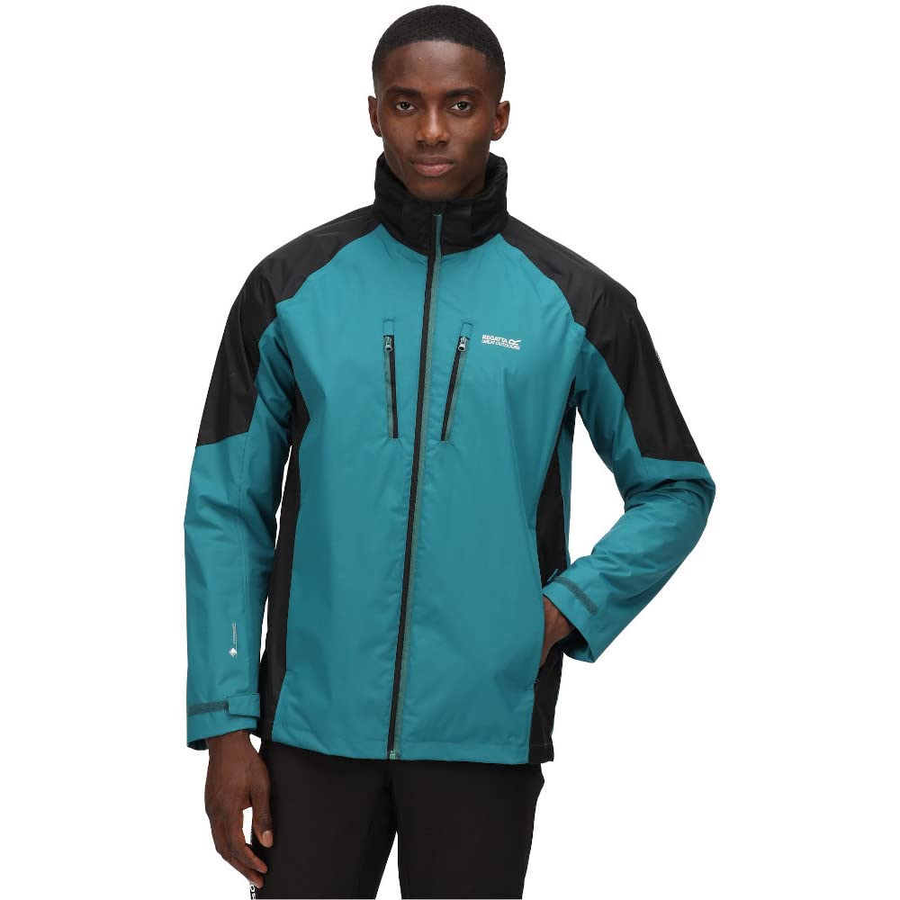 Regatta Men's Pacific Green/Black Calderdale Iv Waterproof Softshell Hooded Walking Jacket (S) ()