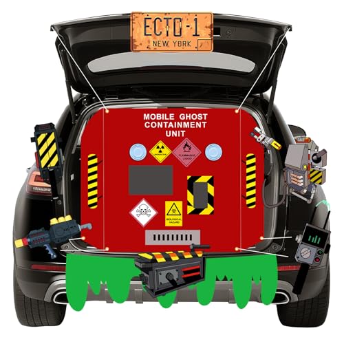 Halloween Ghost Containment Themed Trunk or Treat Car Decorations Kit, Ecto Containment Unit Trunk...
