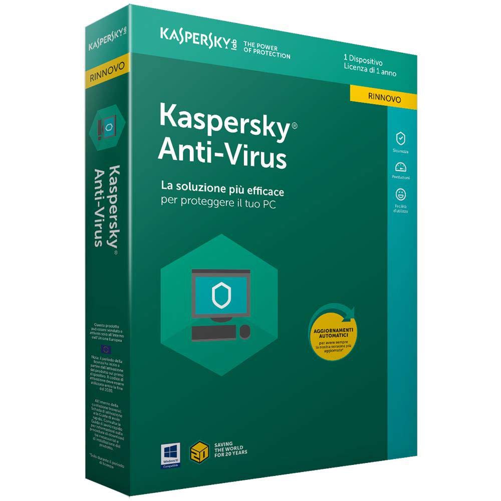 Kaspersky Antiviren-Software Virus Verlängerung 1 User 1 Jahr