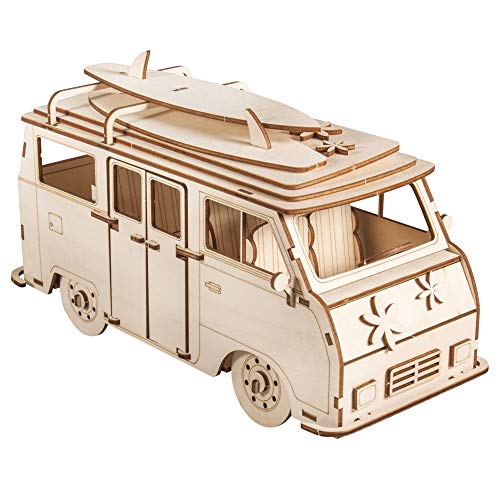Rayher Wooden Campervan Building Kit, DIY Construction Kit with...