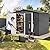 DWVO 8x6FT Outdoor Storage Shelter, Roomy Steel Tool Shed with Secure Entrances & Air Circulation for Patio, Lawn, and Backyard, Ideal for Storing Garden Gear, Lawn Tools, and Bikes, Dark Gray
