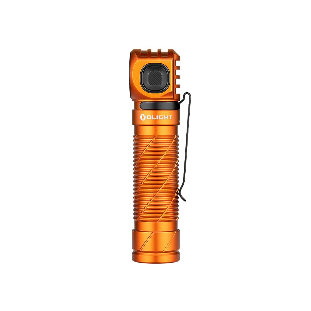 OLIGHT Perun 3 Lampe Frontale Ultra Puissante Rechargeable USB EDC 3000 LM Portée Max. 160 Mètres Torche Clignotant 7 Modes Étanche IP68 Headlamp LED Feu Rouge Pour Camping Orange