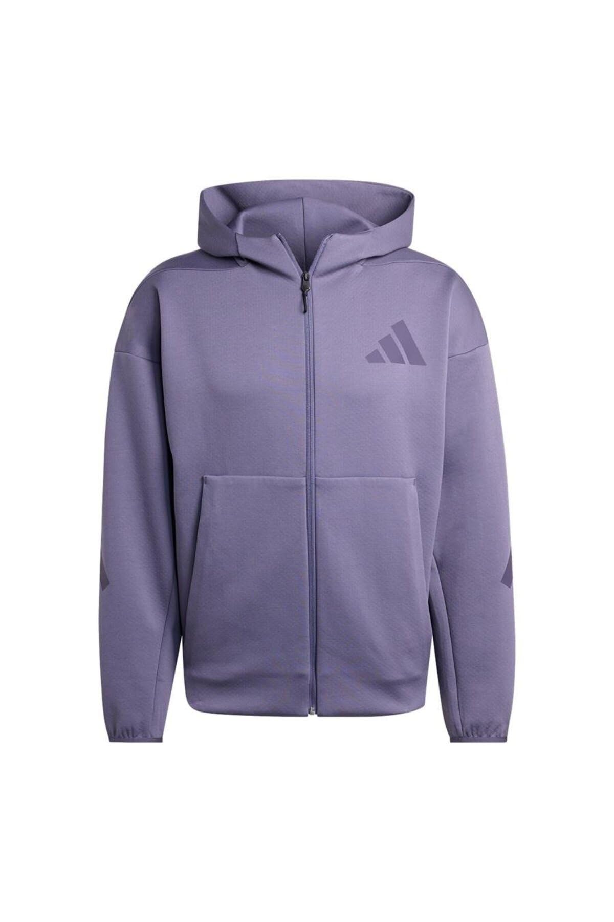 adidas Men Track Tops | M Z.N.E. Fz | Purple |-picture-21
