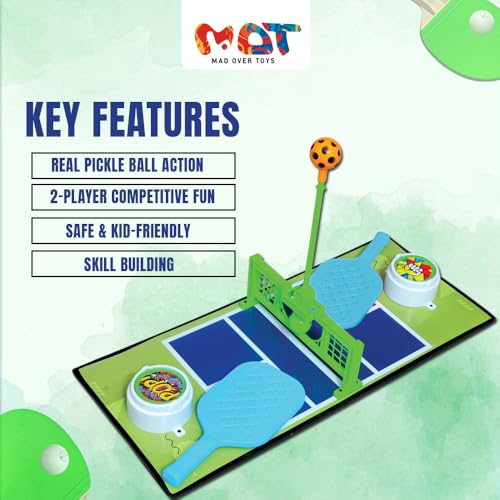 Image of Pickle Ball Battle Big | India's First Fast-Paced Pickle Ball Game for Kids & Adults|2-Player Head-to-Head Action with 2 Paddles,Ball & Net|Indoor Sports Game|Birthday Gift for Kids 5+