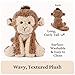 GUND Cozys Collection Monkey Plush, Monkey Stuffed Animal for Ages 1 and Up, Brown, 10”