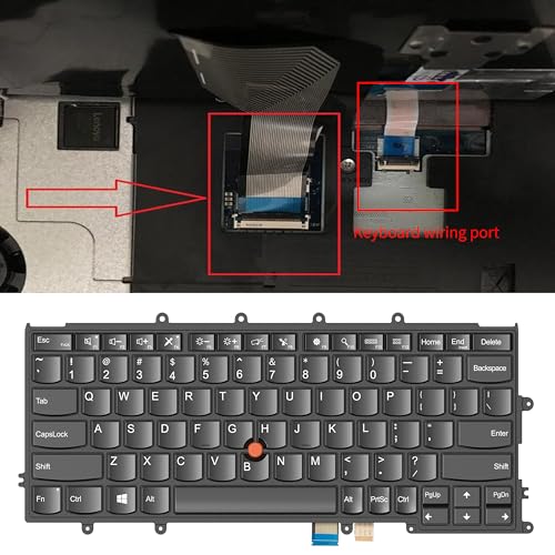 Clavier ordinateur ThinkPad X250 robuste avec trackpoint et disposition US - 5