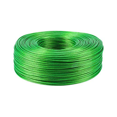 SOFIALXC 304 Stainless Wire Rope – nylon coated Cable-green 0.45mm x 100m/328ft