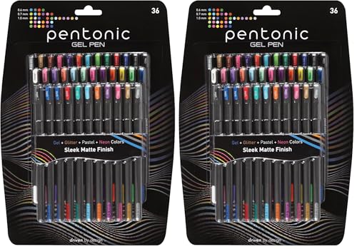 Pentonic Bolígrafos Gel, 36 Unidades, Colores Surtidos miniatura 1
