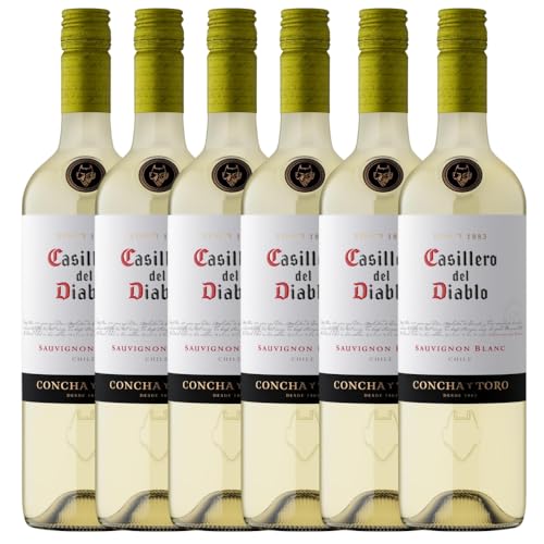 Casillero Del Diablo white wine | From Chile | 75cl | 13% ABV | wine gifts | Crisp Fresh & Fruity | Premium Wine Gift Set | (Case of 6 bottles Sauvignon Blanc)