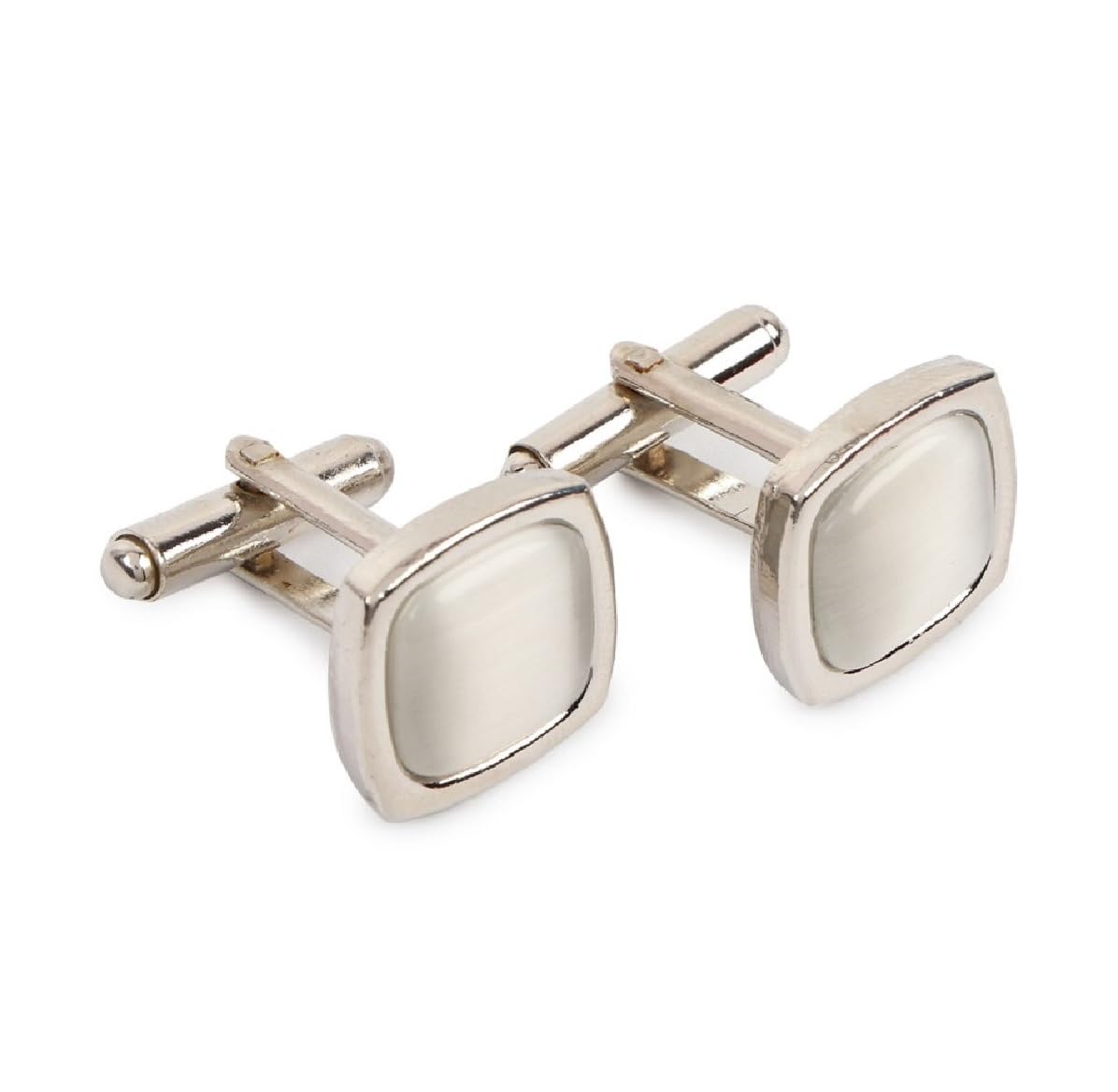 fashmade “where fashion is made” Stainless Steel White Cufflink for Men – Durable, Perfect for Shirts – Includes Elegant Velvet Pouch-picture-27