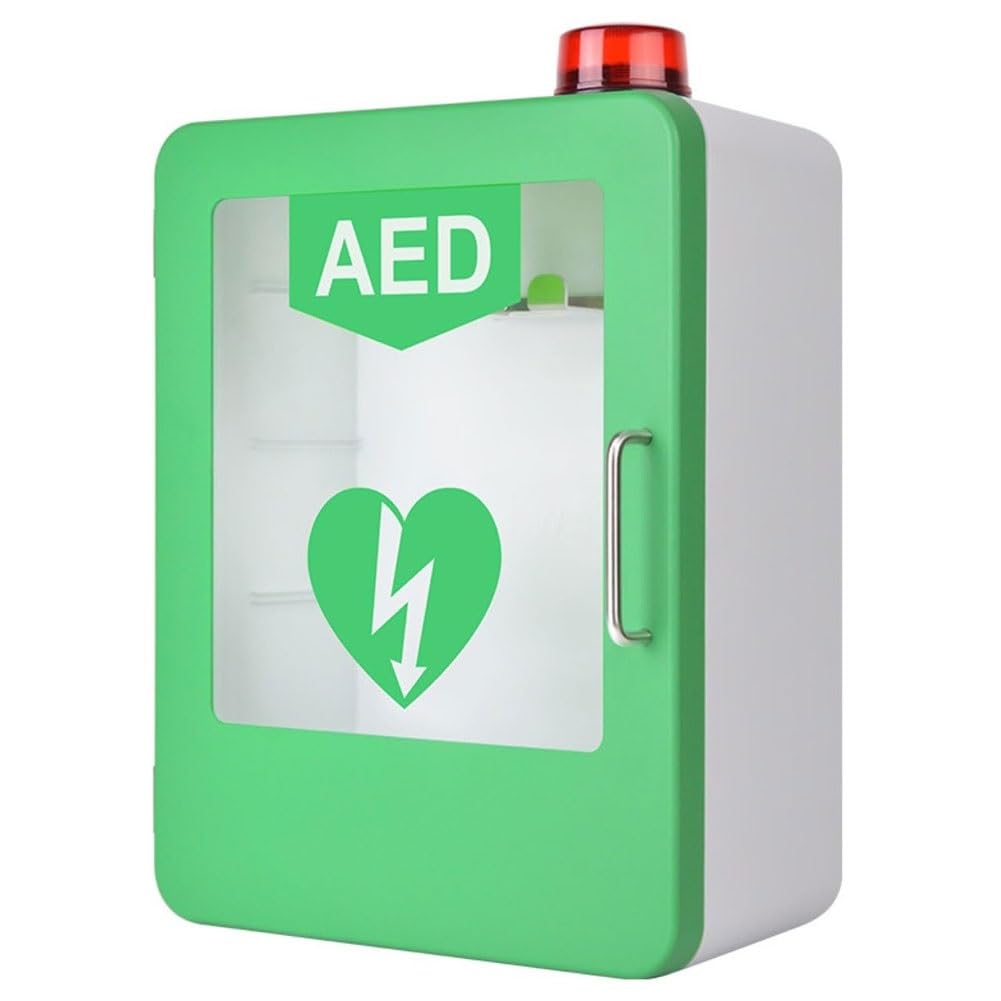 Armoire de rangement for défibrillateur AED, boîte de rangement murale for défibrillateur AED de premiers secours, alarme à double interrupteur et contrôle de la lumière, position réglable, conception