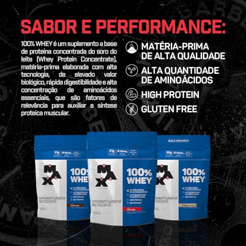 Max Titanium 100% Whey - 900G Refil Chocolate -