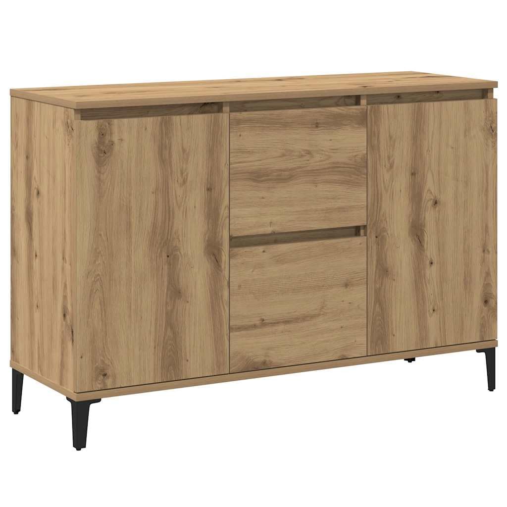 vidaXL Sideboard, Storage Cabinet for Living Room, Cupboard with Storage, Side Cabinet, Highboard, Industrial Style, Artisan Oak Engineered Wood