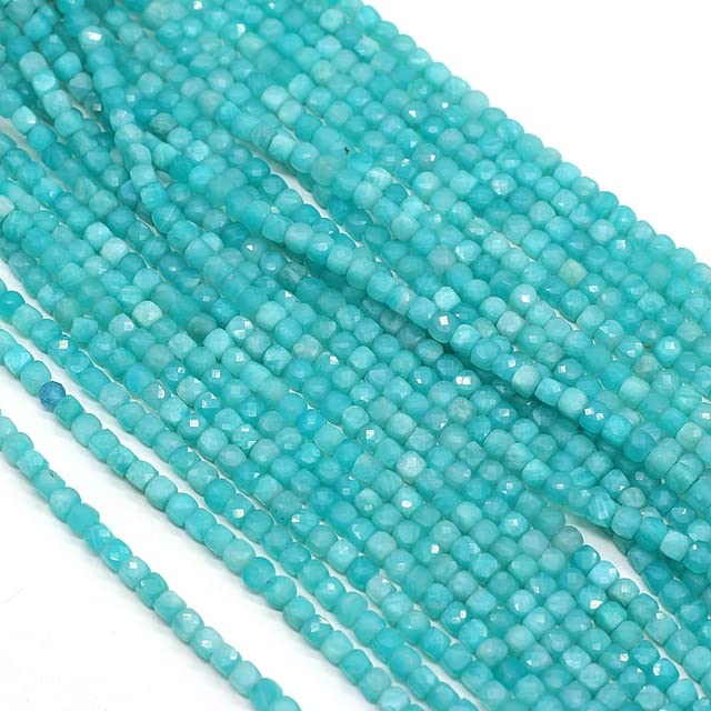 Tucus Natural Gemstone semi Gemstone Cut Irregular Square Tianhe Stone Simple Fashion Beads for DIY Bracelet Neckle Accessories 4 * 4mm|Beads| - - (Color: Tianhe Stone, Item Diameter: 4mm)