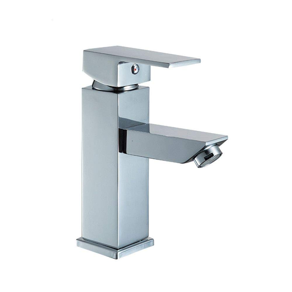 Robinet de lavabo salle de bain JCAKES mitigeur eau chaude en laiton chrome