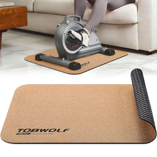 Image of TOBWOLF Non-Slip Workout Mat for Ellipse Leg Exerciser, Ellipse Machine Mat, Exercise Mat for Under Desk Ellipticals, Suitable for Electric Seated Foot Pedal Exerciser, Stability & Floor Protection