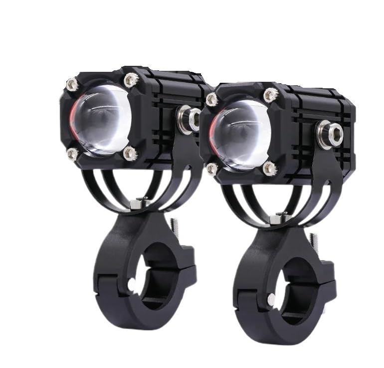 Feux additionnels moto double faisceau Hi/Lo projecteur antibrouillard étanche pour conduite nuit