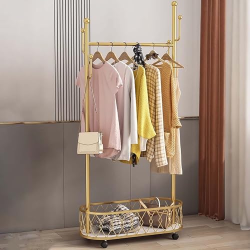 Portant à vêtements à roulettes pour optimiser une chambre sans dressing fixe - 2