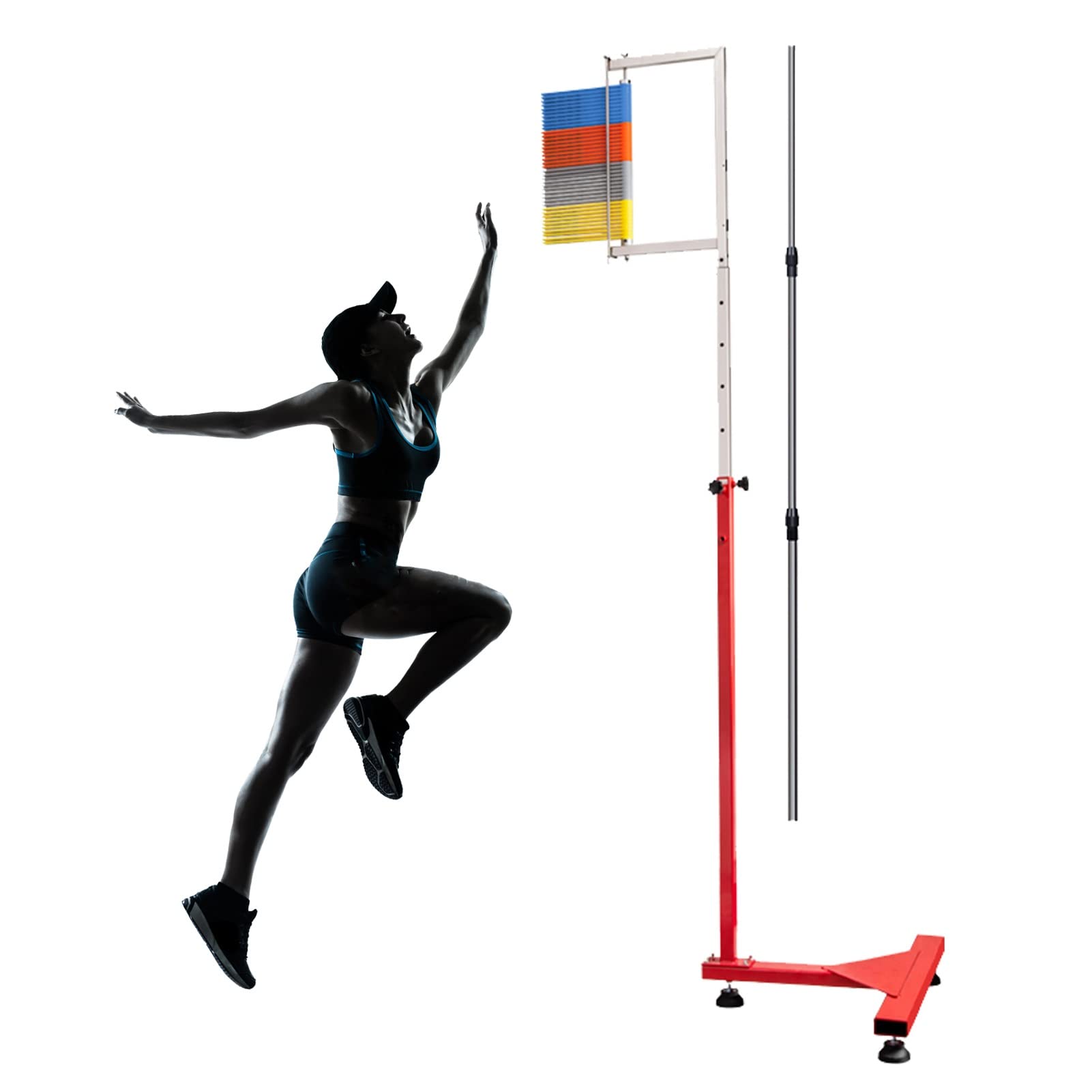 Testeur de saut vertical avec poteau de mesure réglable de 1,7 à 3,6m